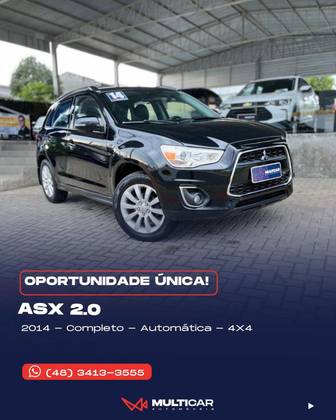 MITSUBISHI ASX 2.0 4X4 AWD 16V GASOLINA 4P AUTOMÁTICO MITSUBISHI ASX 2.0 4X4 AWD 16V GASOLINA 4P AUTOMÁTICO